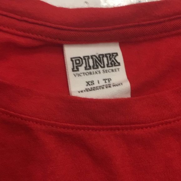 Pink Victoria’s Secret LongSleeve Red XS RoundNeck - Picture 3 of 5
